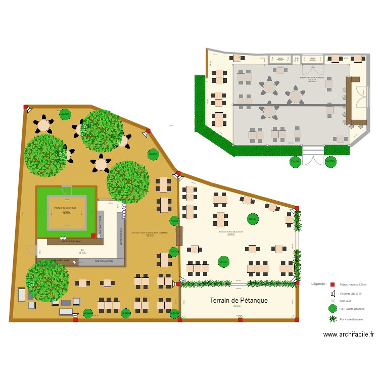 TERRASSE WOODS N 2. Plan de 9 pièces et 589 m2