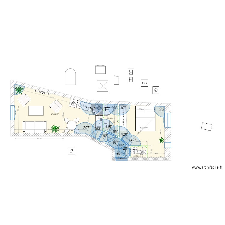 DAlembert Chambre et SDB v08. Plan de 0 pièce et 0 m2