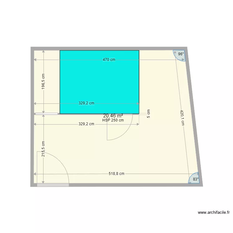 PROJET PIGNET DUO salle &eacute;volution. Plan de 