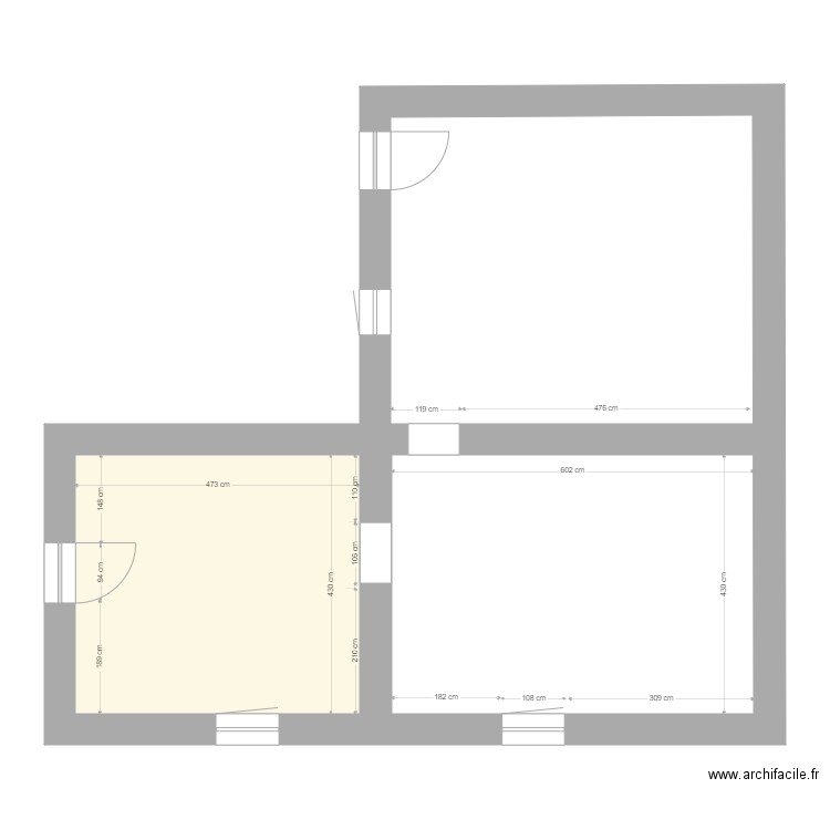 Maison chambre RDC 2020 01 12 nu 2. Plan de 0 pièce et 0 m2