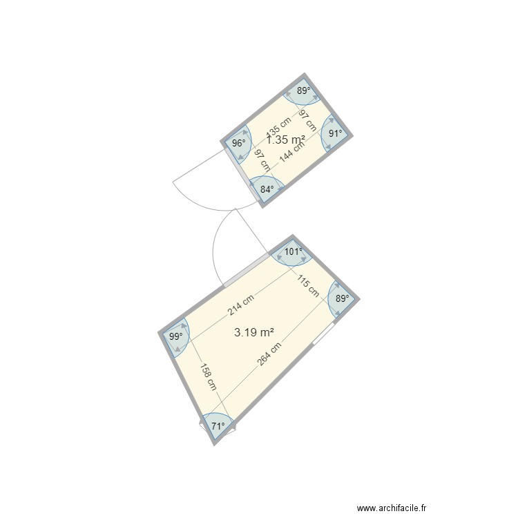 SDB et Toilettes Le Nid . Plan de 0 pièce et 0 m2