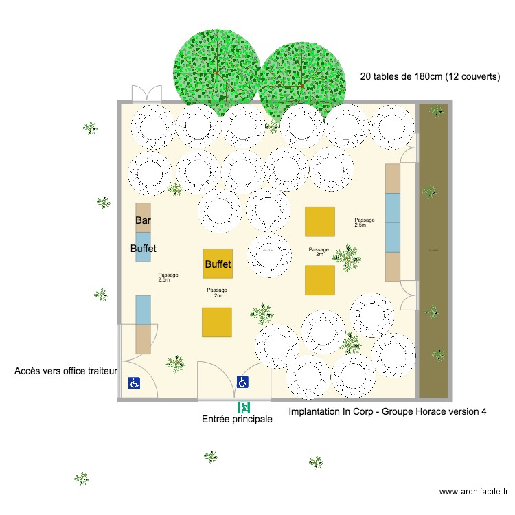 Pavillon des Oliviers implantation Groupe Horace version 5. Plan de 0 pièce et 0 m2