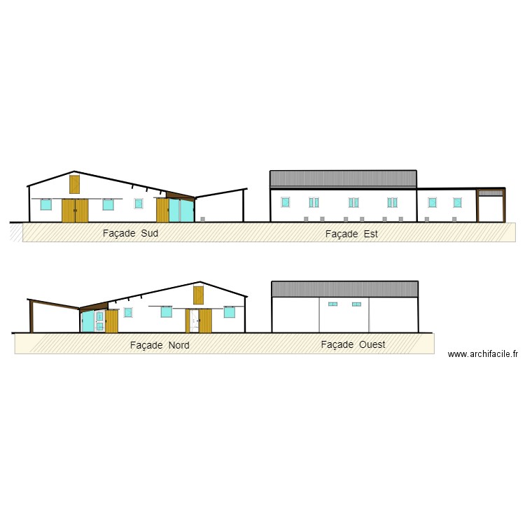 plan facade Ethoparc. Plan de 0 pièce et 0 m2