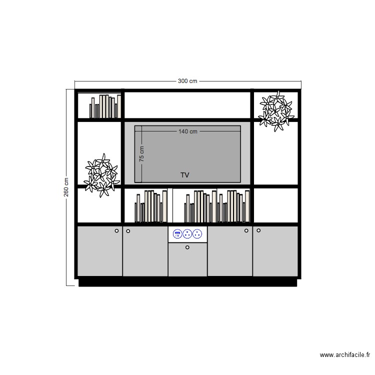 Bibliotèque. Plan de 0 pièce et 0 m2