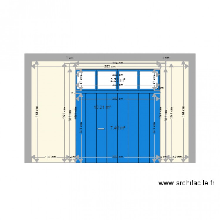 Façade sud. Plan de 0 pièce et 0 m2