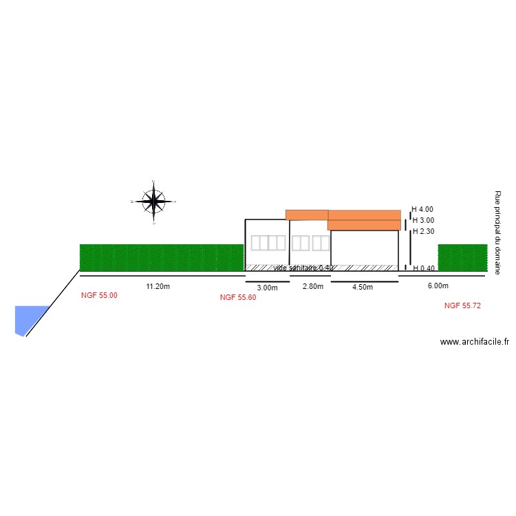 PLAN   EN COUPE                                        chalet 48. Plan de 0 pièce et 0 m2