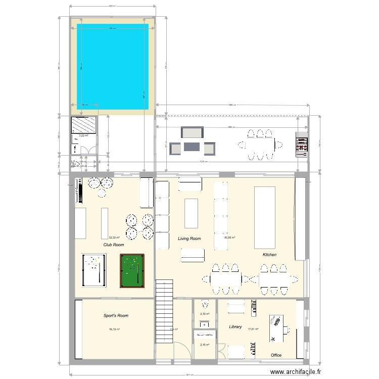 Refuge. Plan de 0 pièce et 0 m2