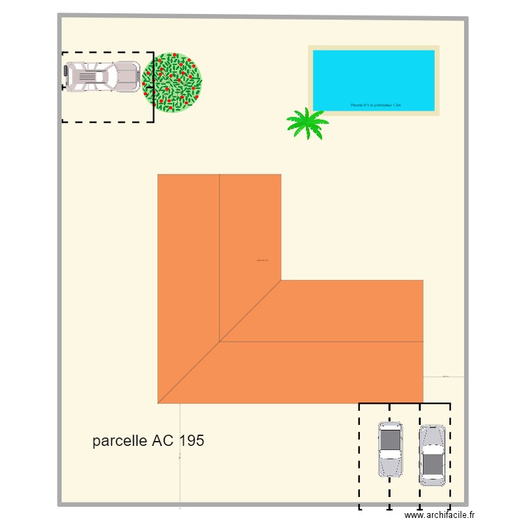 plan piscine cyril. Plan de 1 pièce et 849 m2