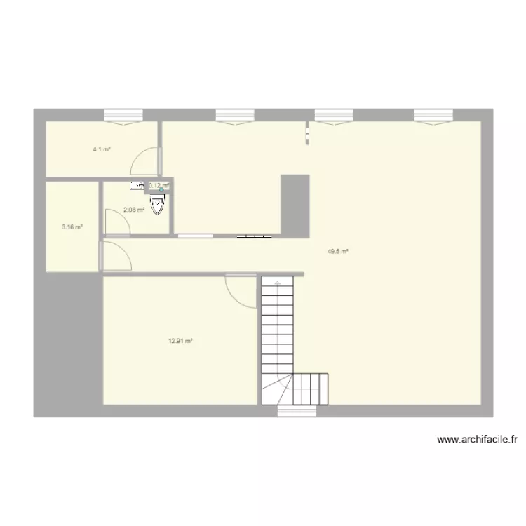 mirebeau rdc. Plan de 