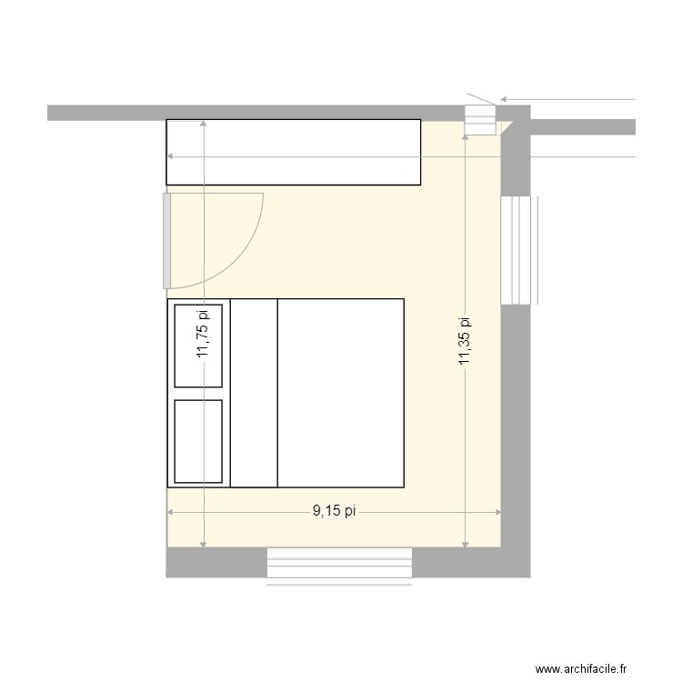 Chambre. Plan de 0 pièce et 0 m2