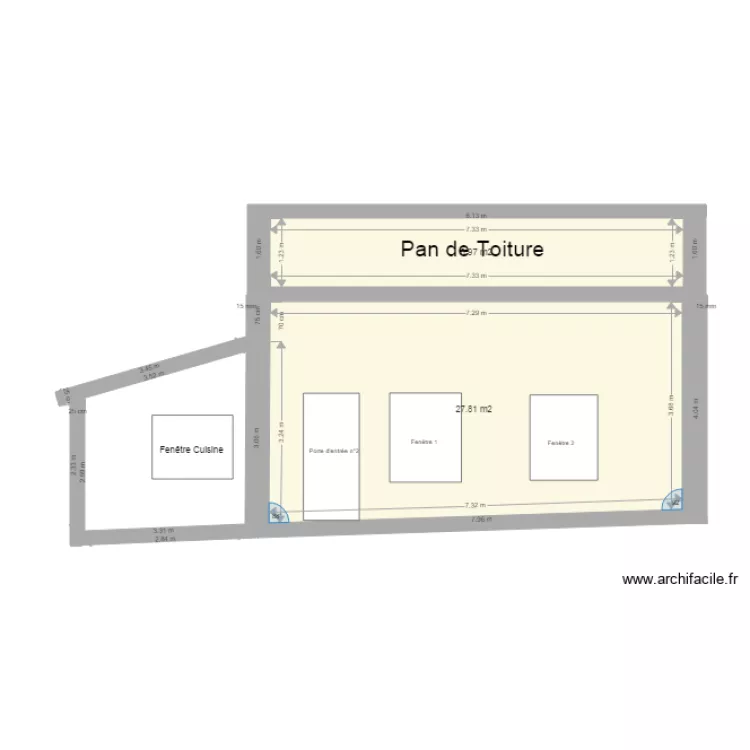 seconde fa&ccedil;ade. Plan de 