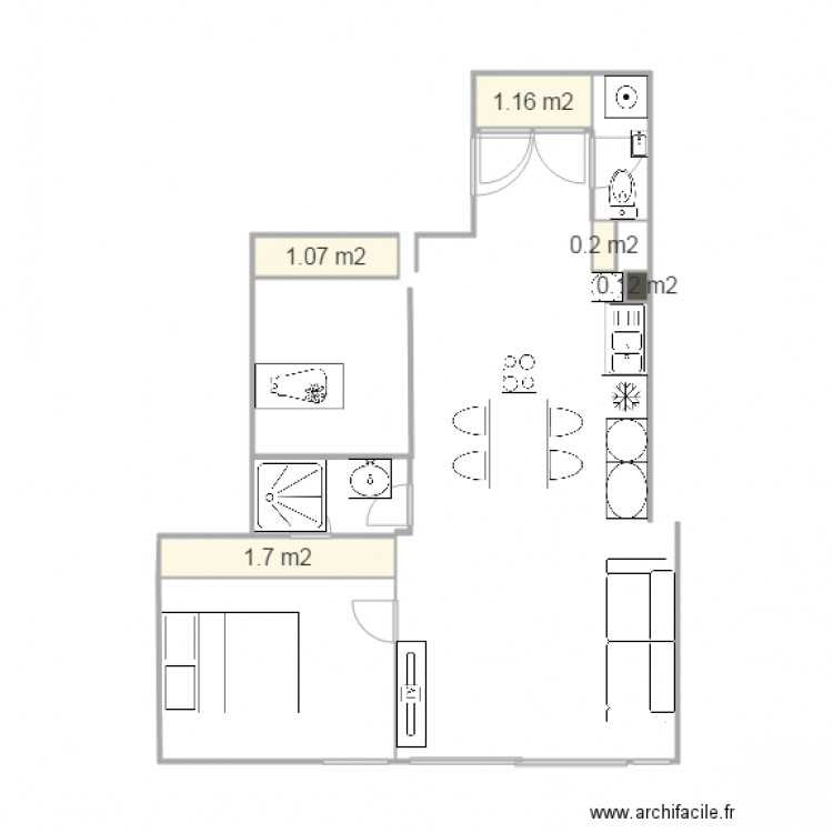 20150827 wc entrée et salon veranda comments SN et hortense. Plan de 0 pièce et 0 m2