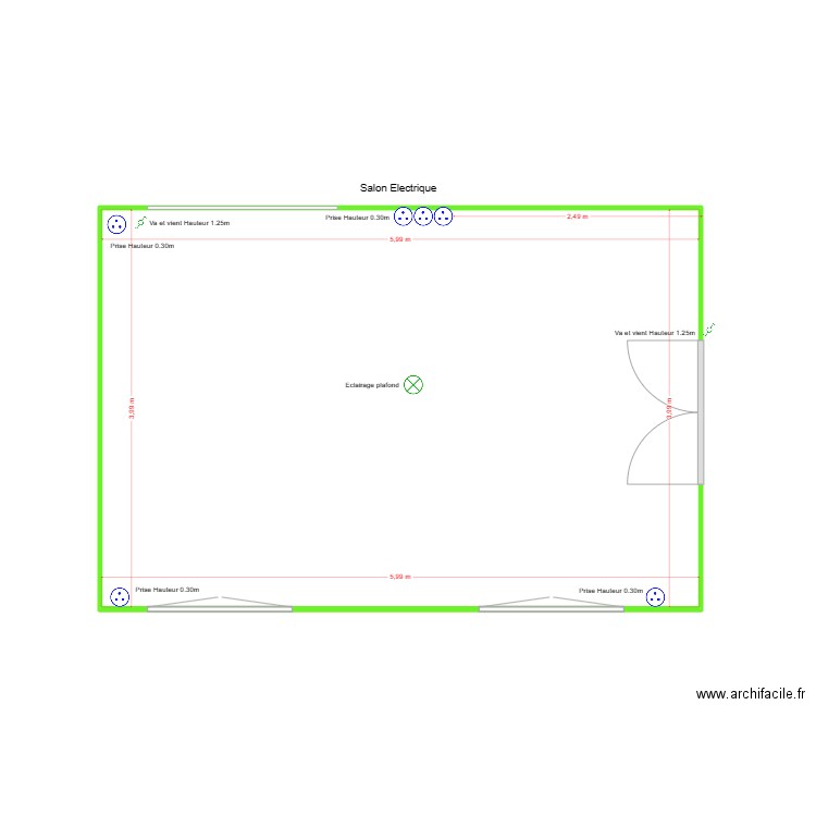 Salon Electrique. Plan de 0 pièce et 0 m2