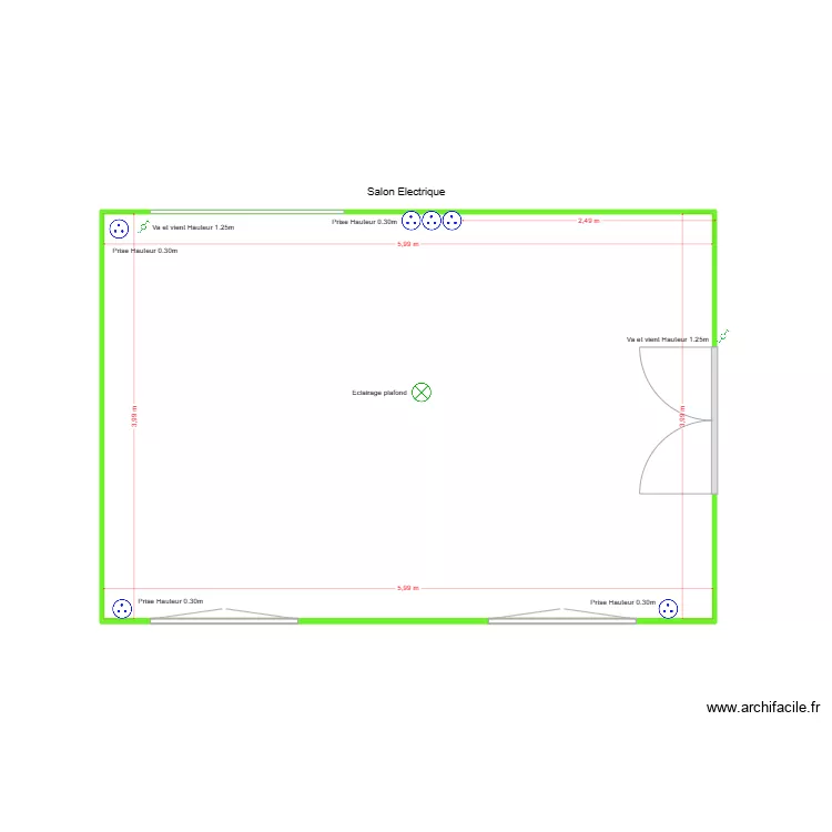 Salon Electrique. Plan de 