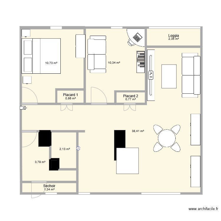 Plan sans mur 2. Plan de 0 pièce et 0 m2