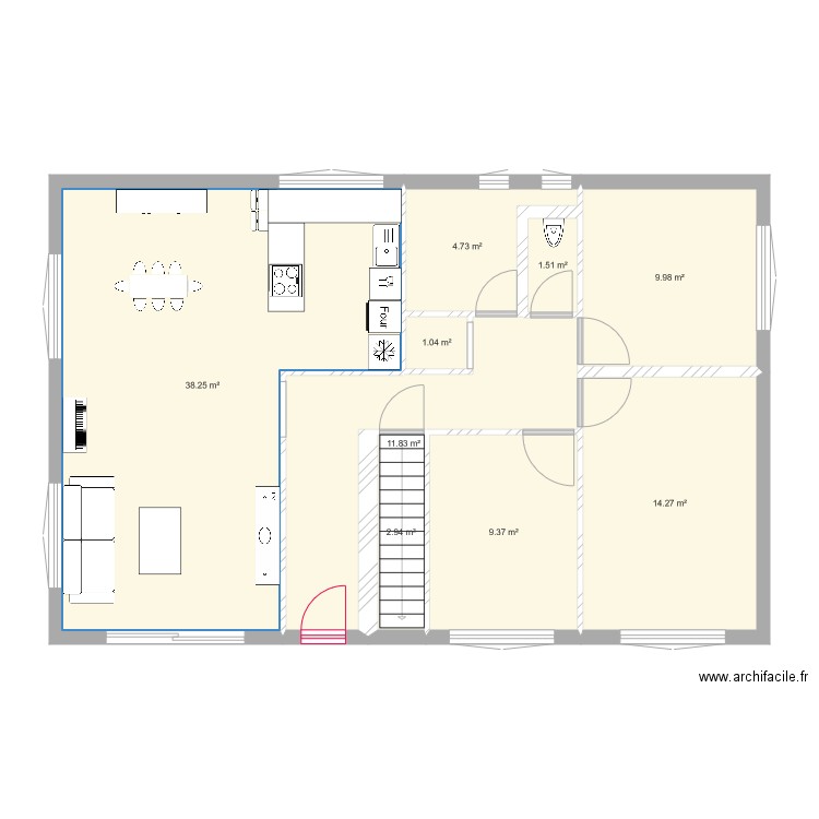 maison. Plan de 0 pièce et 0 m2