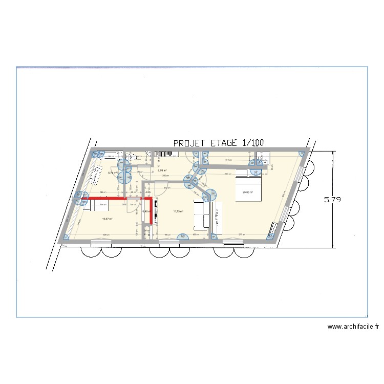 Plan etage valentin AlixV3. Plan de 0 pièce et 0 m2