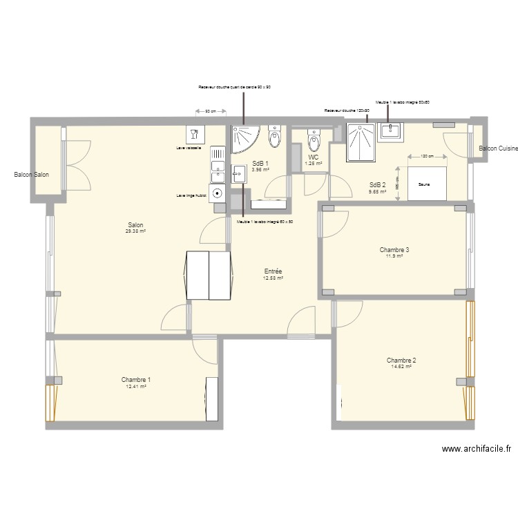 Place Baille Futur Plomberie. Plan de 0 pièce et 0 m2