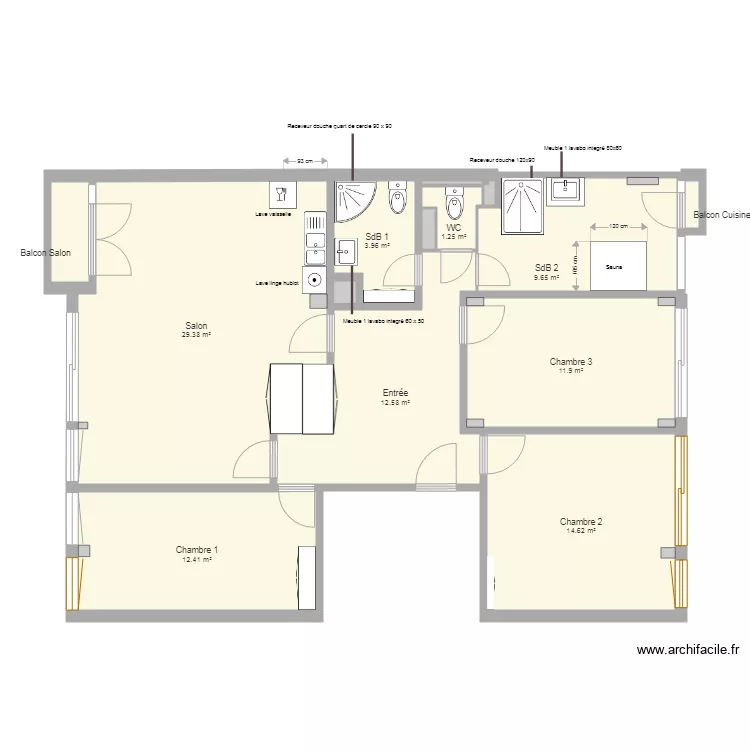 Place Baille Futur Plomberie. Plan de 