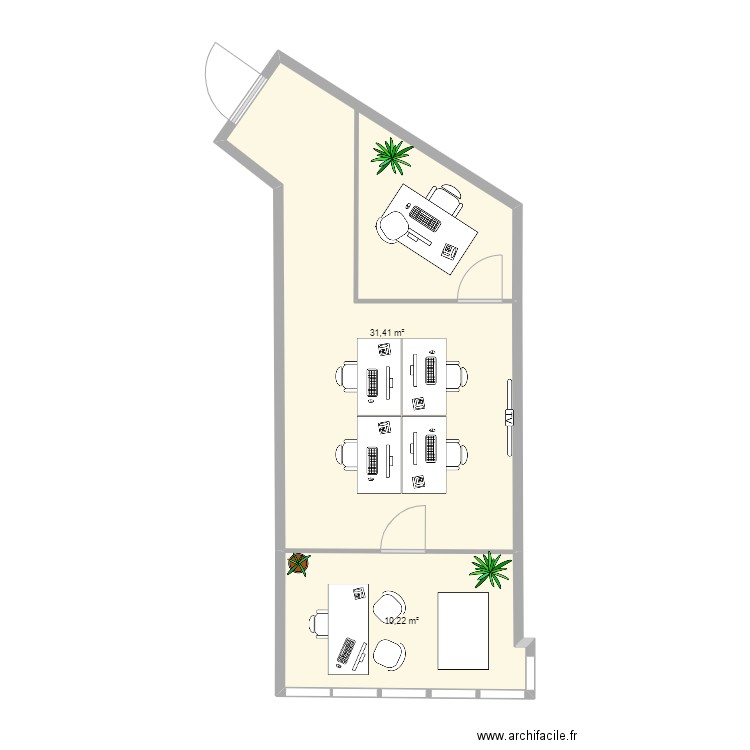 Bureau. Plan de 0 pièce et 0 m2