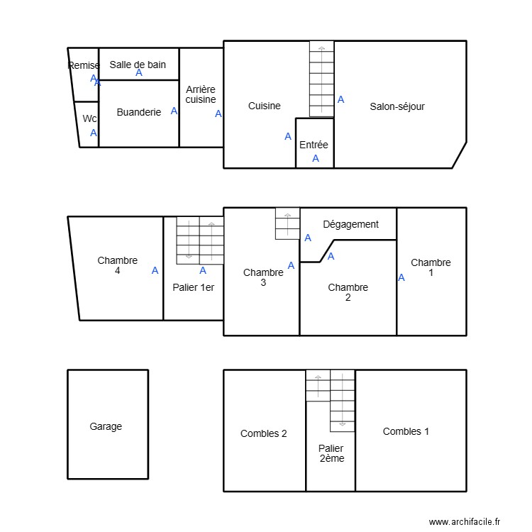 LEGUILVINEC GAUTER. Plan de 18 pièces et 79 m2