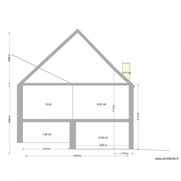 Façade Ouest. Plan de Façade Ouest. Plan de