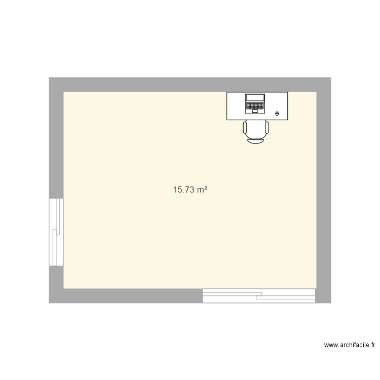 Chambre handicapé. Plan de 0 pièce et 0 m2