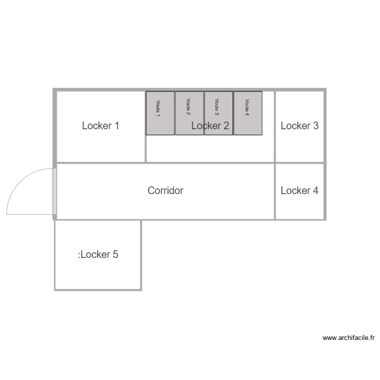 Piece Locker Central Park. Plan de 0 pièce et 0 m2 Piece Locker Central Park. Plan de 0 pièce et 0 m2