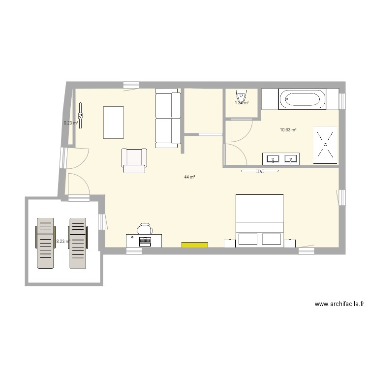 Suite Anaïs VF. Plan de 0 pièce et 0 m2