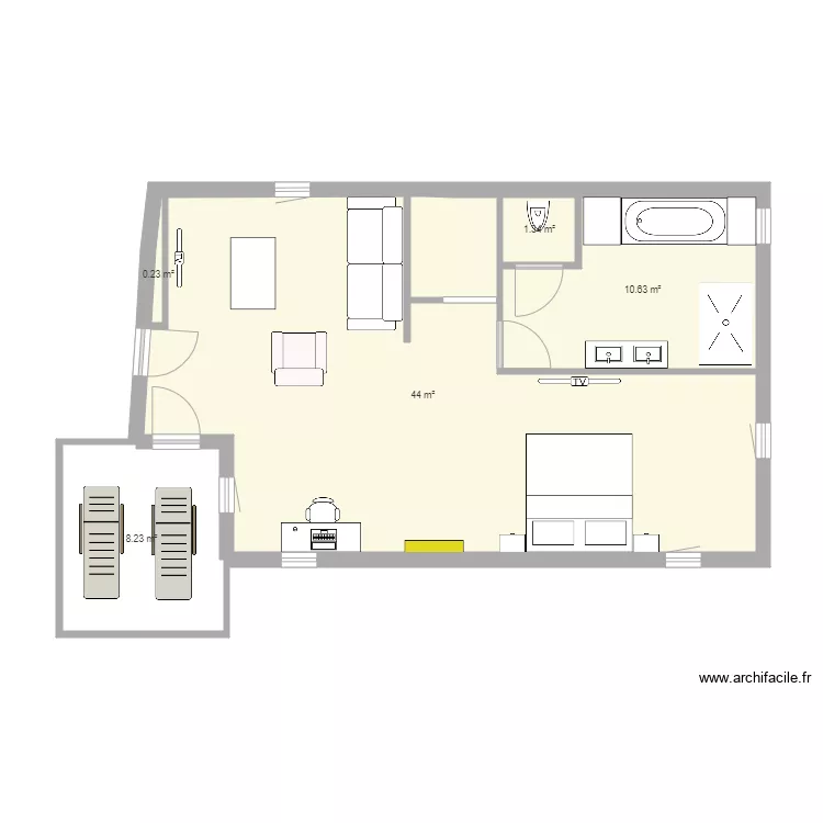 Suite Ana&iuml;s VF. Plan de 