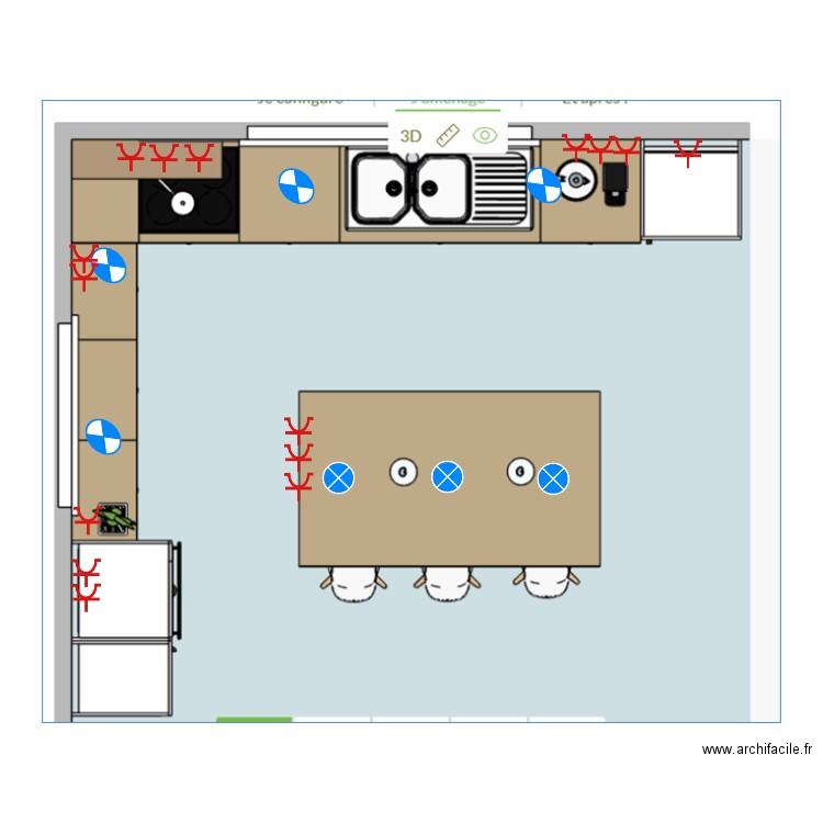 Cuisine. Plan de 0 pièce et 0 m2