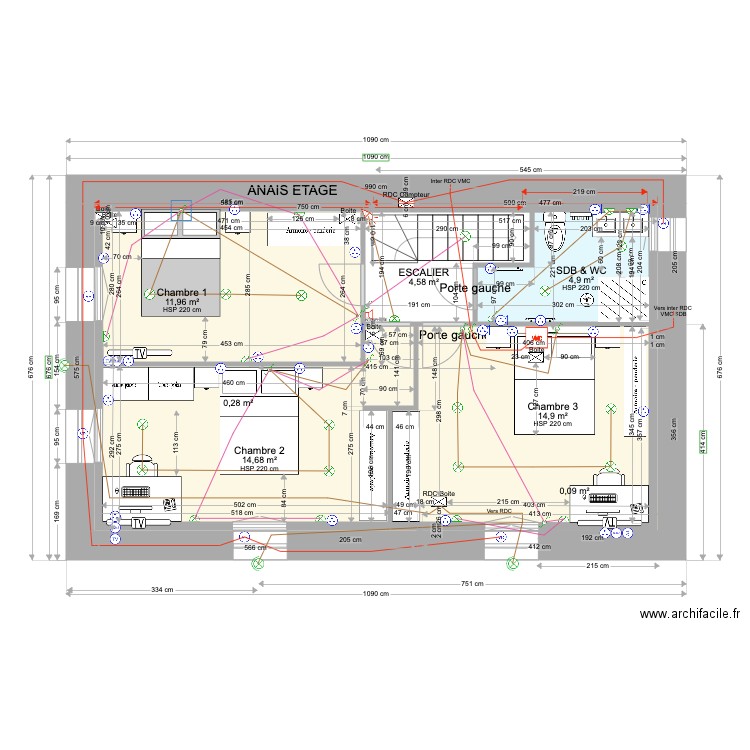 ANAIS BAT1 ETAGE 19 01 2023. Plan de 7 pièces et 51 m2