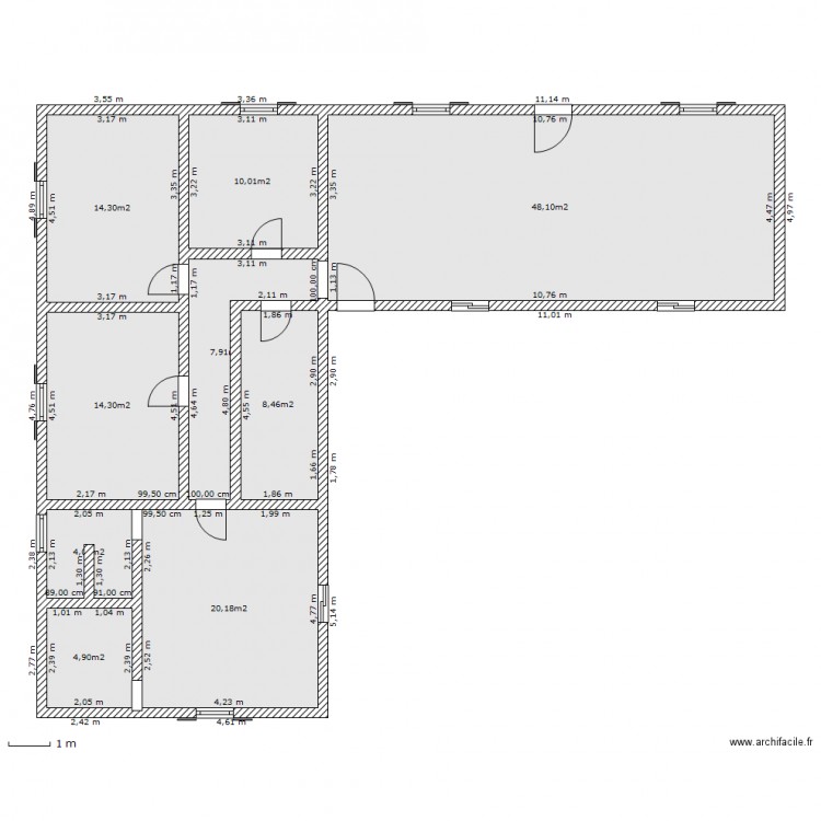 Mesures maison. Plan de 0 pièce et 0 m2