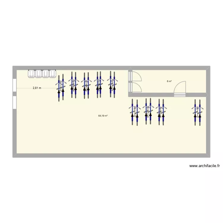 ornano. Plan de 2 Pièces et 72 m² ornano. Plan de 2 Pièces et 72 m²