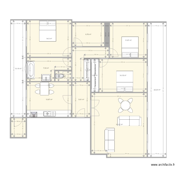 F4 Imm les 3D. Plan de 0 pièce et 0 m2