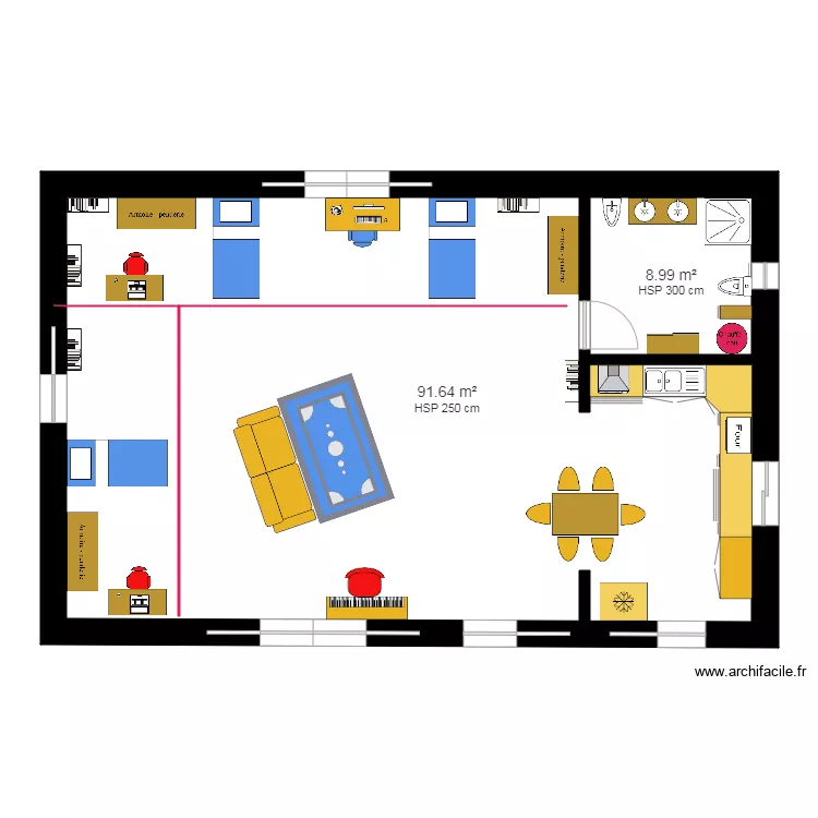 maison style japonais. Plan de 