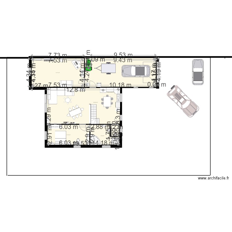 Maison en T Trémoulet 1. Plan de 0 pièce et 0 m2