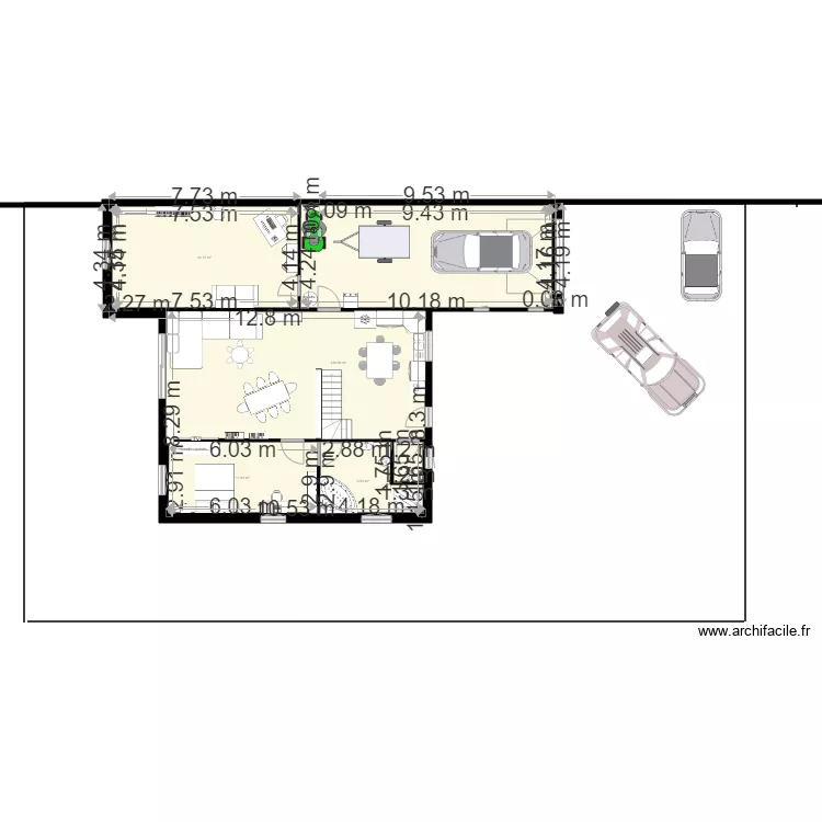 Maison en T Tr&eacute;moulet 1. Plan de 