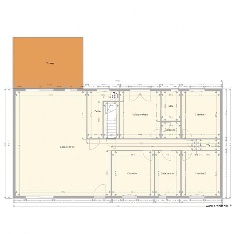 Rez de chaussé chris. Plan de 0 pièce et 0 m2