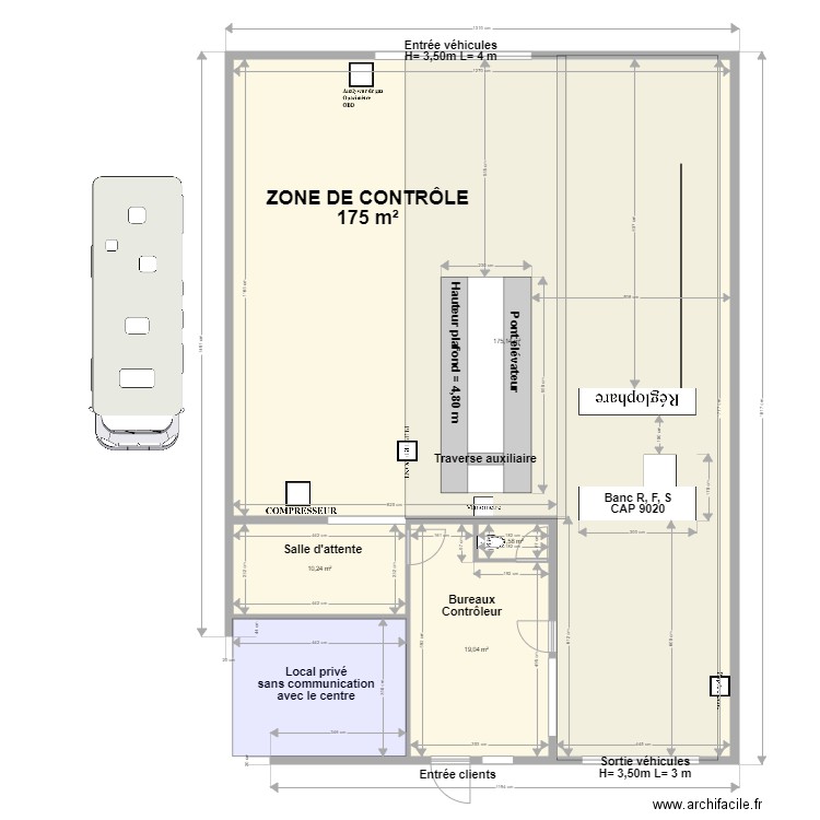 CCT VL BOULOC. Plan de 4 pièces et 206 m2