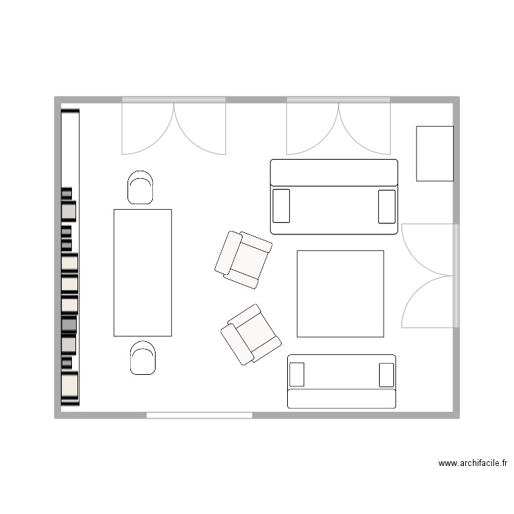 jardin. Plan de 1 pièce et 37 m2