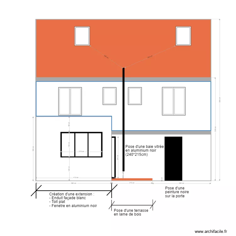 FACADE NO PROJETEE NX CORRIGE. Plan de 