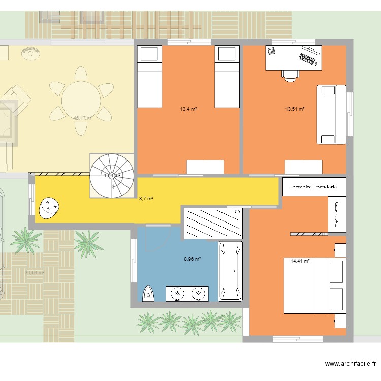 UKGJH. Plan de 13 pièces et 347 m2