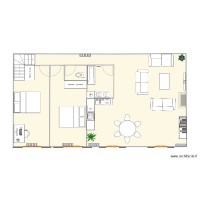 Plan APPARTEMENT 72m2 (étage maison) 