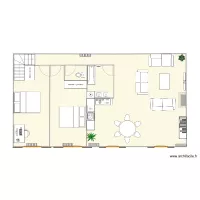 Plan APPARTEMENT 72m2 (&eacute;tage maison) 