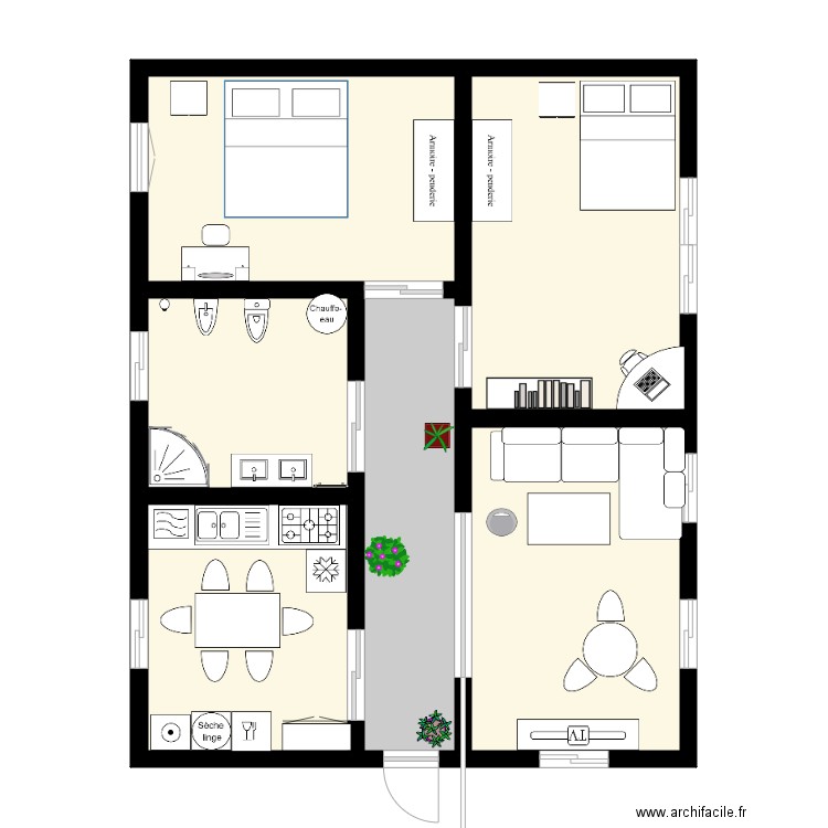 plan1 Plan 6 pièces 70 m2 dessiné par samueljrh