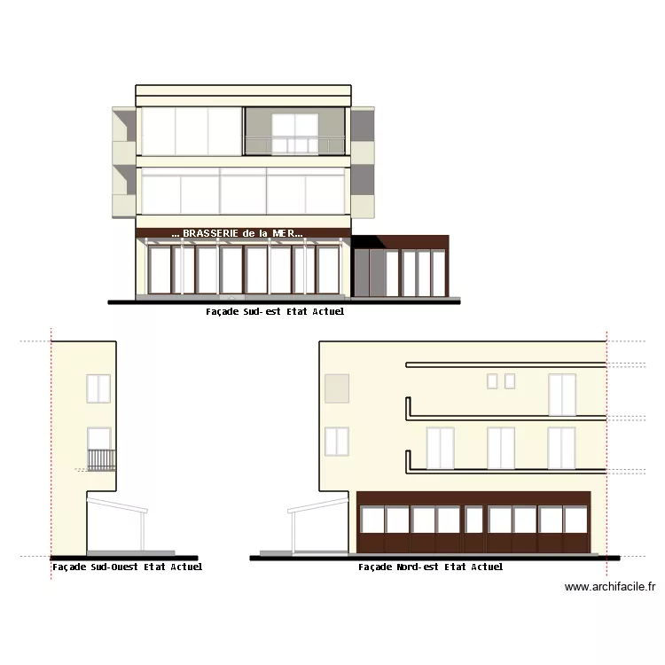FACADES BRASSERIE ACTUEL. Plan de 
