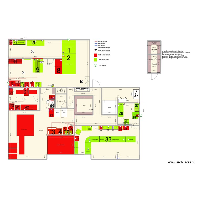 Paget julien. Plan de 13 pièces et 280 m2