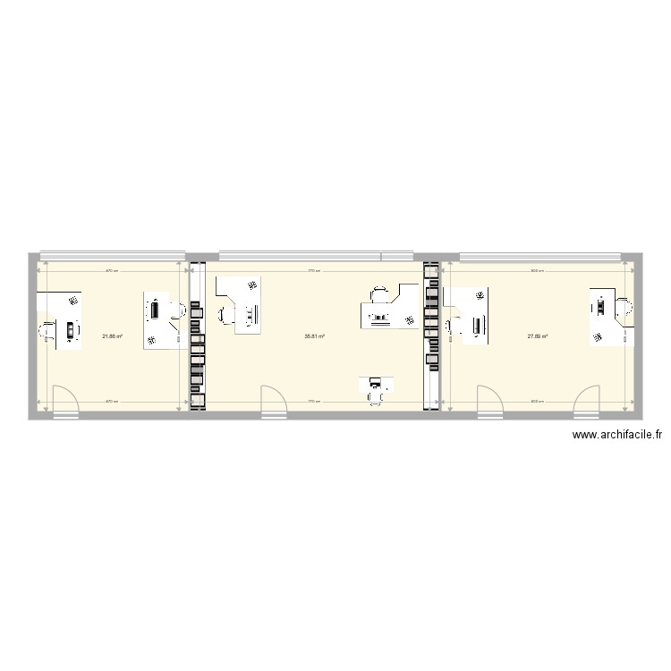 BUREAUX ETAGE DECINES. Plan de 0 pièce et 0 m2