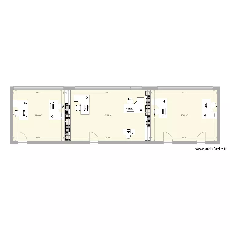 BUREAUX ETAGE DECINES. Plan de BUREAUX ETAGE DECINES. Plan de